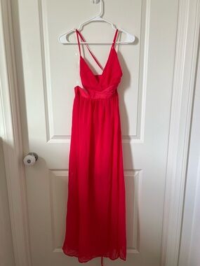 Active USA Hot Pink Spaghetti-Strap Maxi Dress